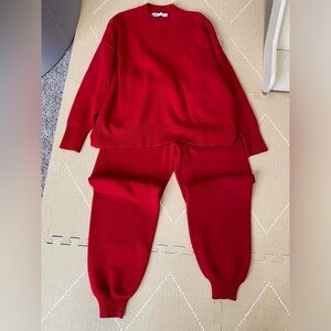 Zara Red Crew Neck Sweater